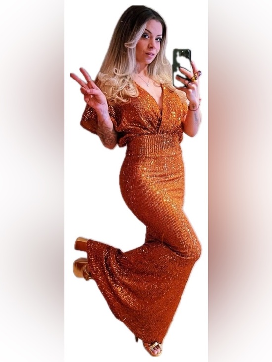 Dresses & Skirts - Rust Kimono Sleeve Maxi Occassion Dress